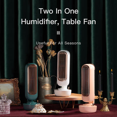 O'LOGION Tisch- und Standventilator mit integr. Luftbefeuchter, lachsfarben
